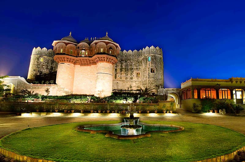 Khejarla overview - red sandstone heritage fort near Jodhpur Rajasthan