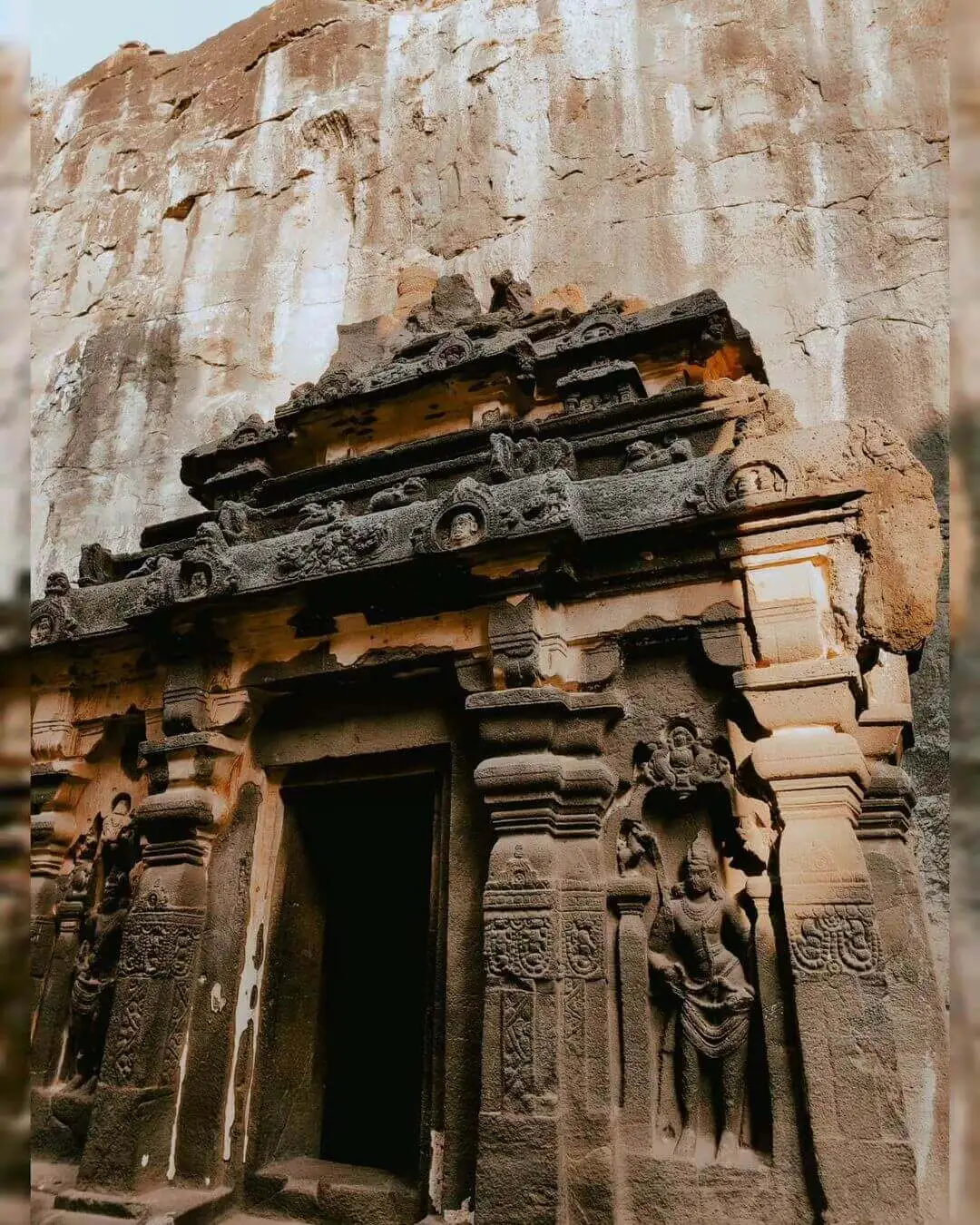 Ajanta and Ellora Caves UNESCO World Heritage Site with ancient rock cut temples and cave art