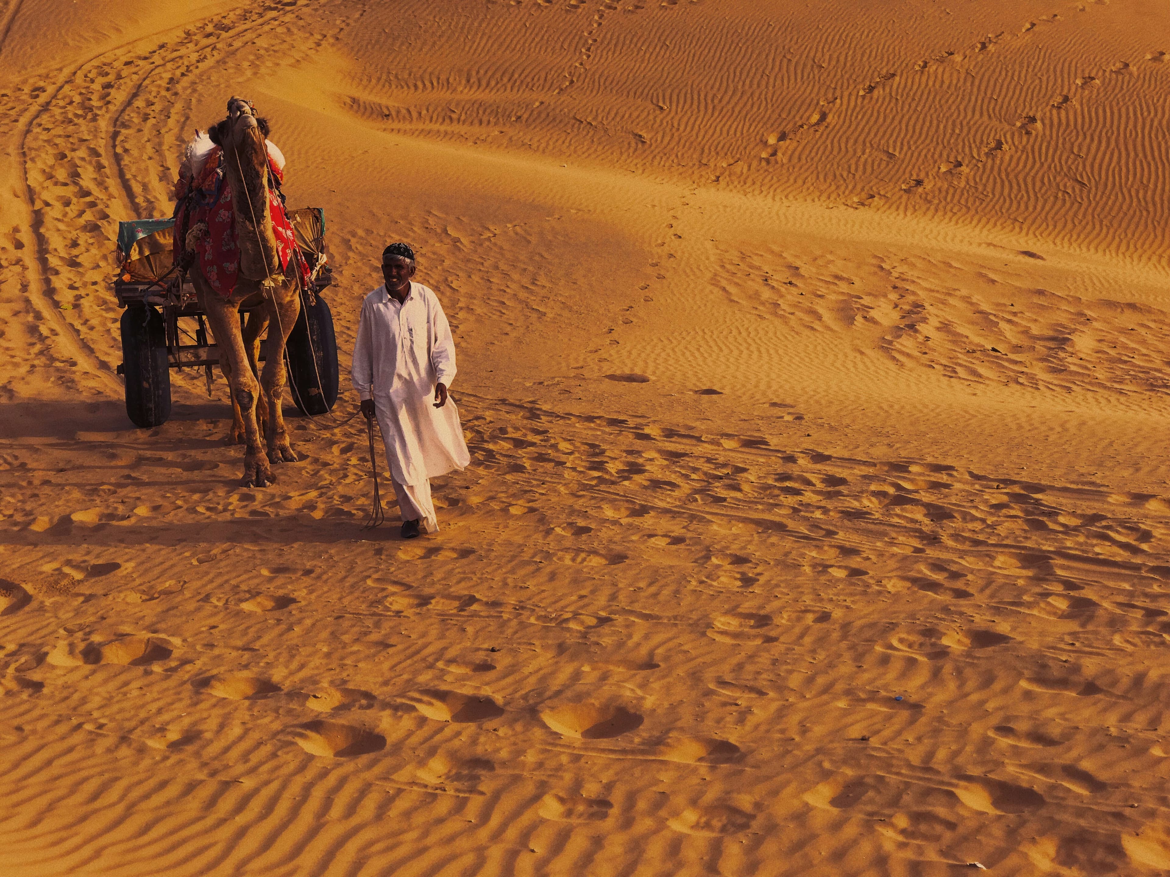 Golden sand dunes of Rajasthan offering an authentic desert travel experience