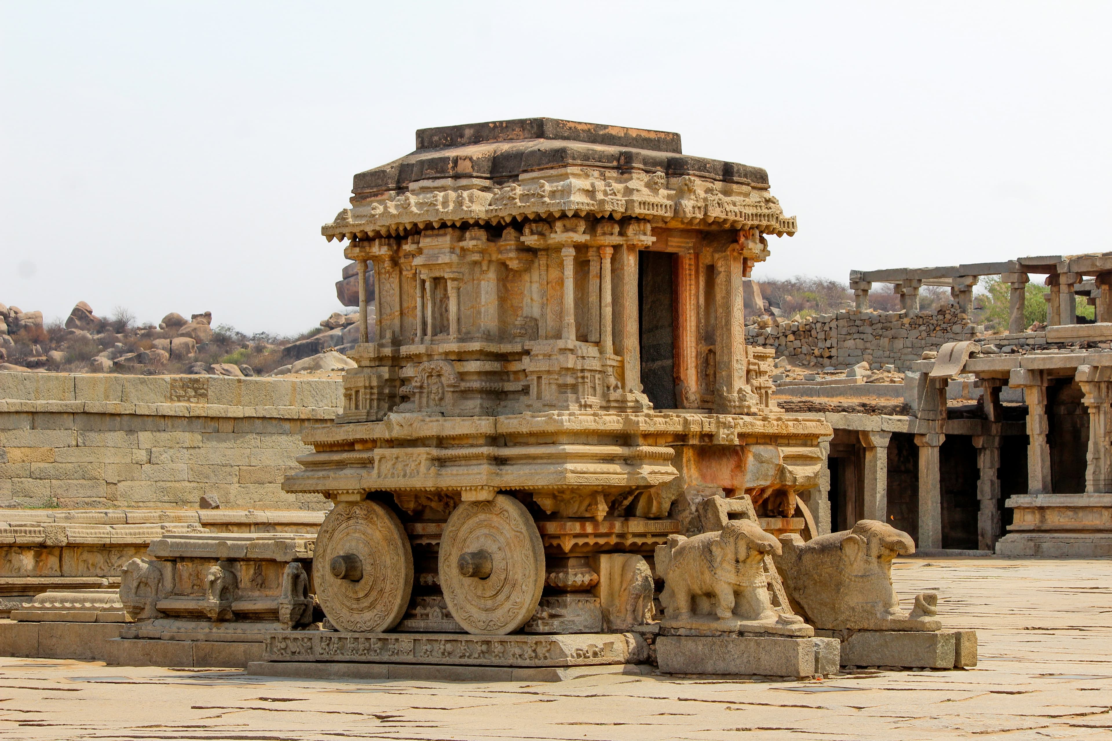 Hampi UNESCO World Heritage Site with Vijayanagara ruins and boulder-strewn landscape