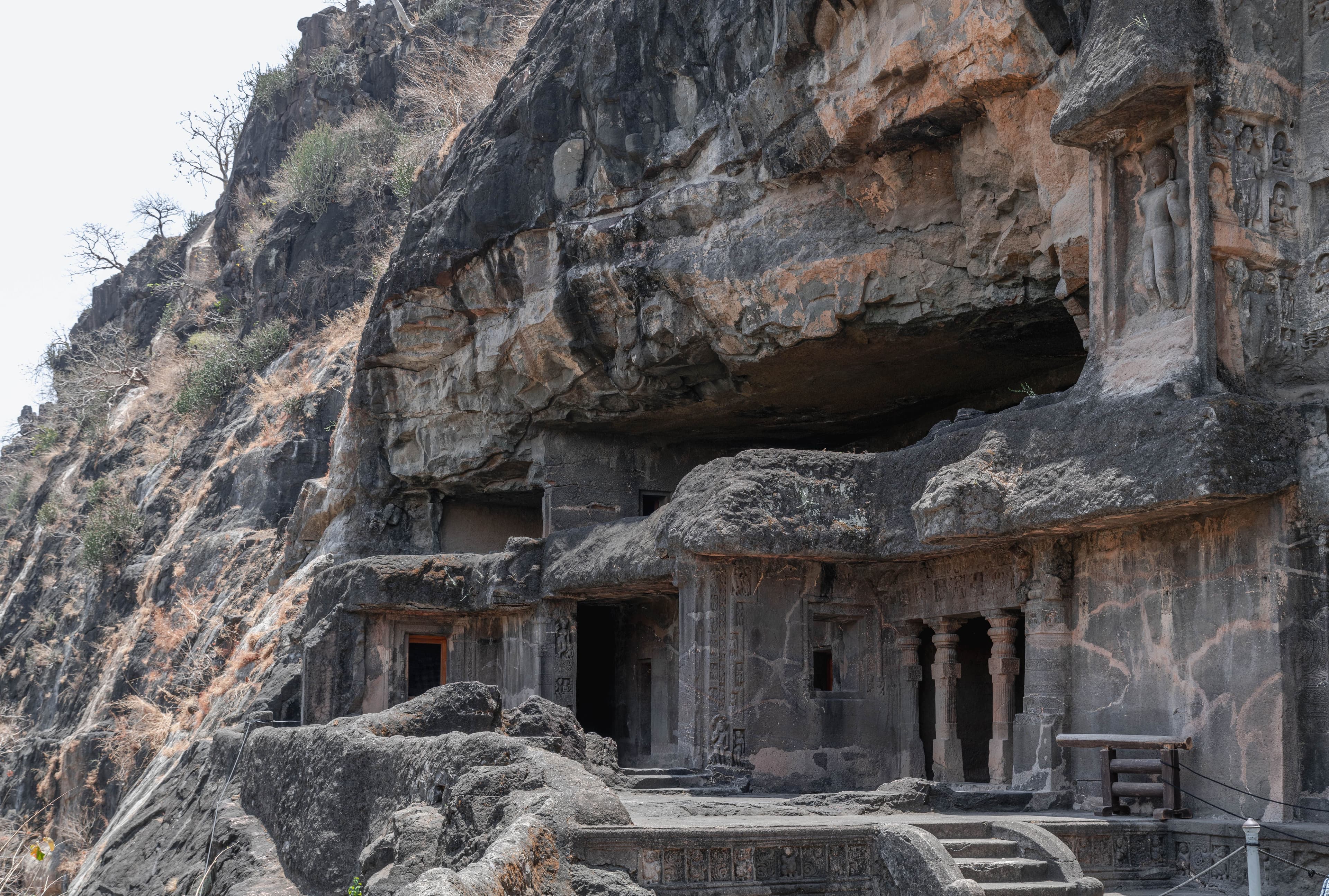 Ancient Buddhist murals in Ajanta Caves, UNESCO World Heritage Site, Maharashtra India