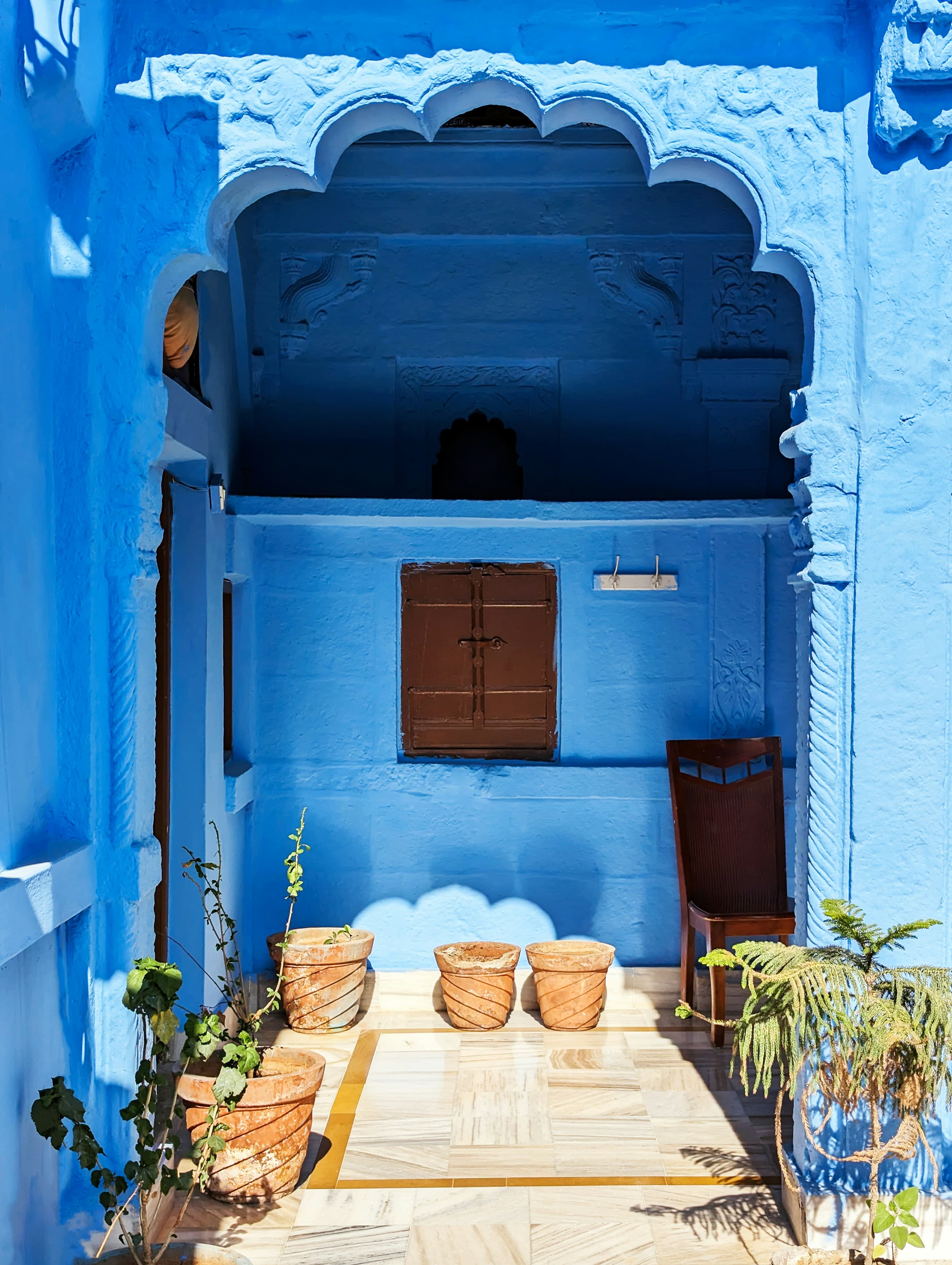 Jodhpur Blue City - blue-painted houses with Mehrangarh Fort view