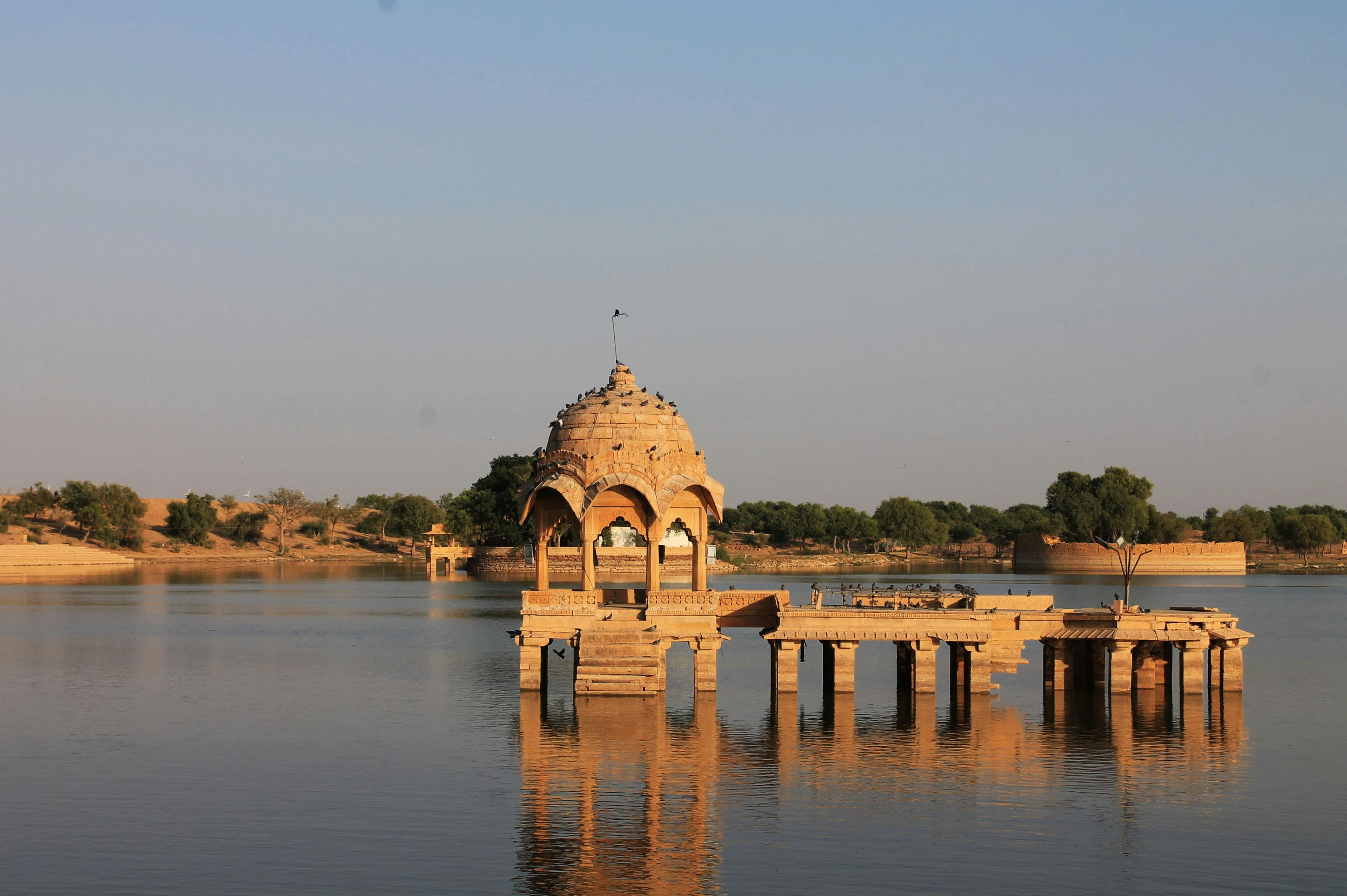 Gadisar Lake Jaisalmer - sunset paddle boat with fort view