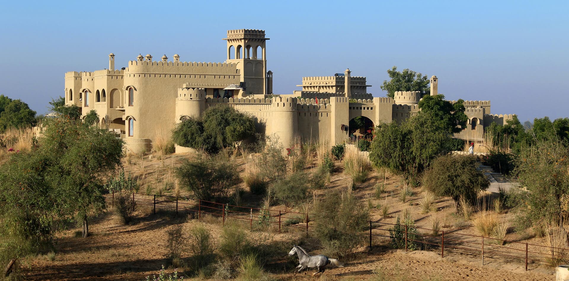 Rohet Garh architecture - Rajput palace design with sandstone and courtyards