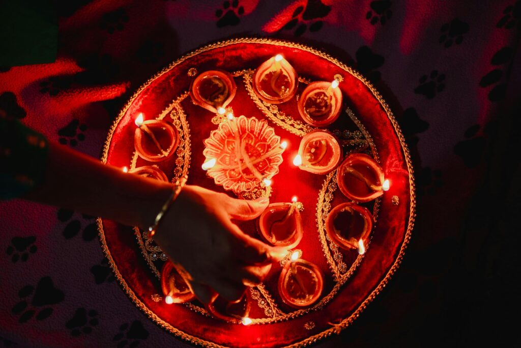 diyas on diwali