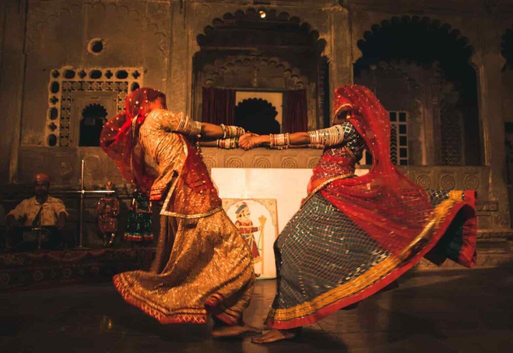 Two women dancing